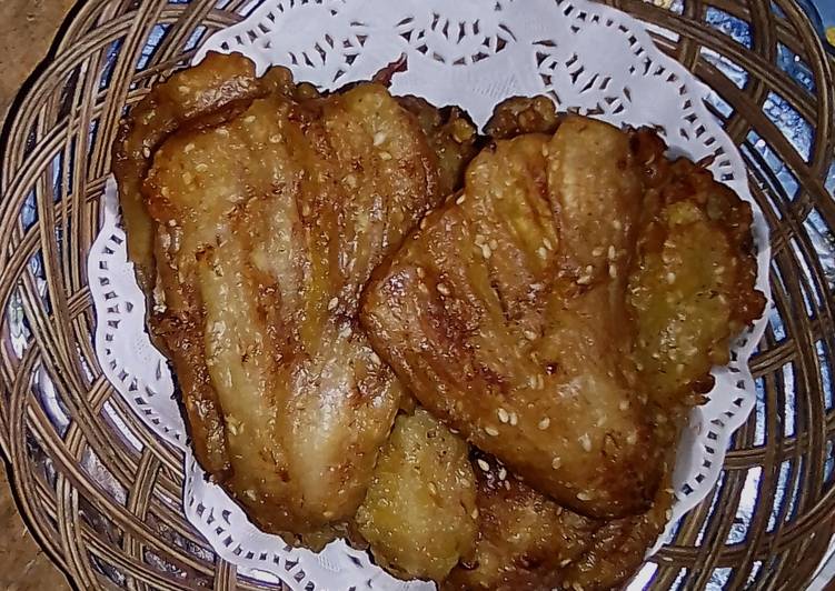 Mudah Cepat Memasak Pisang Goreng Kipas Wijen Sedap