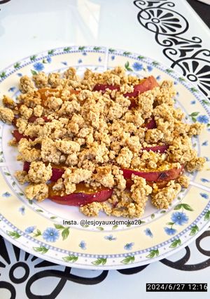 Une photo de Crumble pèche 🍑 à la farine d'avoine