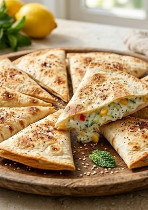 صورة لوصفة مثلثات الانتعاش (Crunchy Zesty Triangles) ☀️ سناك صيفي "اختراع" في 10 دقائق!