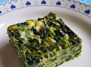 Una foto de Cuadrados de espinaca y queso cottage ⚓🐄 receta low carb, alta en proteínas 💪🏼