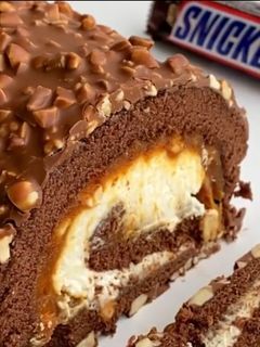 Snickers tekercs recept fotója