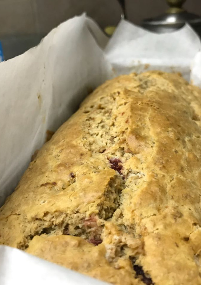 Una foto de Budín LIGHT de cerezas