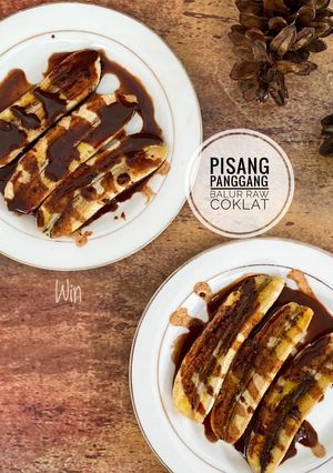 Foto resep Pisang Panggang Siram Raw Coklat