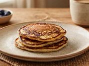 Una foto de pancakes sin manteca