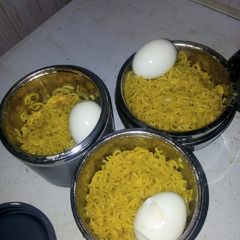Turmeric Indomie with boiled egg A picture of Turmeric Indomie with boiled egg.