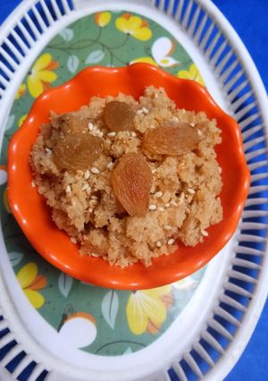 A picture of Sattu Halwa.