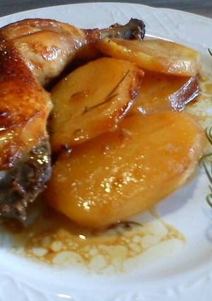 Una foto de Pollo a la sidra