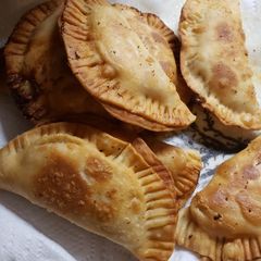 A picture of Chicken Fajita empanadas.