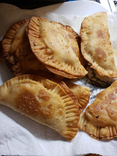 A picture of Chicken Fajita empanadas.
