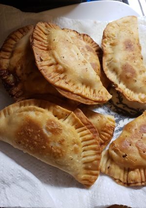 A picture of Chicken Fajita empanadas.