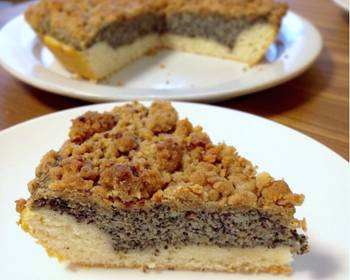 Easy Prepare Recipe Mohnkuchen mit Streusel German Poppy Seed Cake Very Delicious