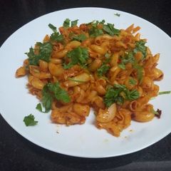 A picture of Schezwan pasta.