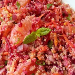 A picture of Vickys Clementine Cous Cous Salad, GF DF EF SF NF.