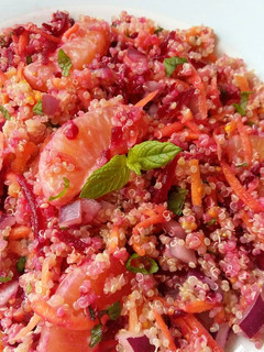 A picture of Vickys Clementine Cous Cous Salad, GF DF EF SF NF.