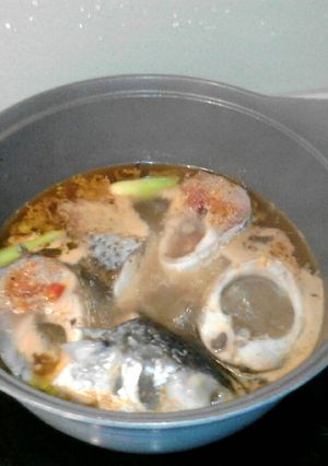 Hình của món Cá đối kho mặn.