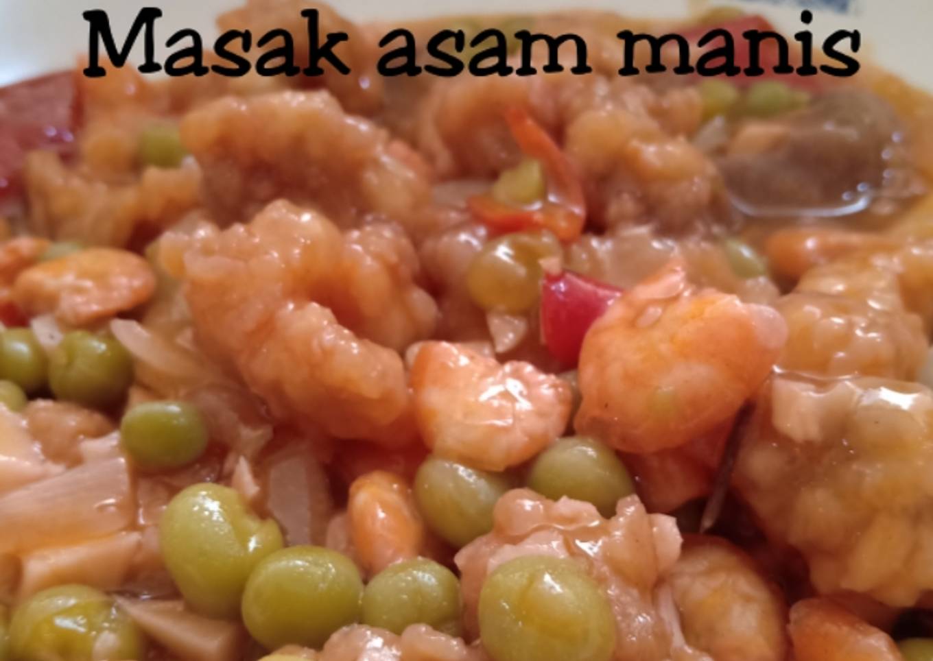 Bipolar (Babi,kacang polong dan larong) masak asam manis
