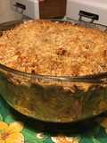 Timbale de spätzles aux tomates, thon, emmental et curcuma
