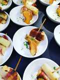Tapas de Papa con Tocino y mayonesa