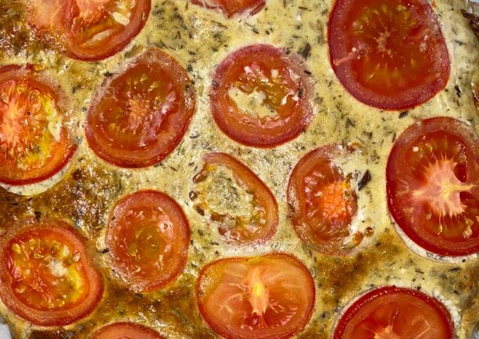 Méthode la plus simple pour Faire Parfait Quiche au thon et tomates sans pâte