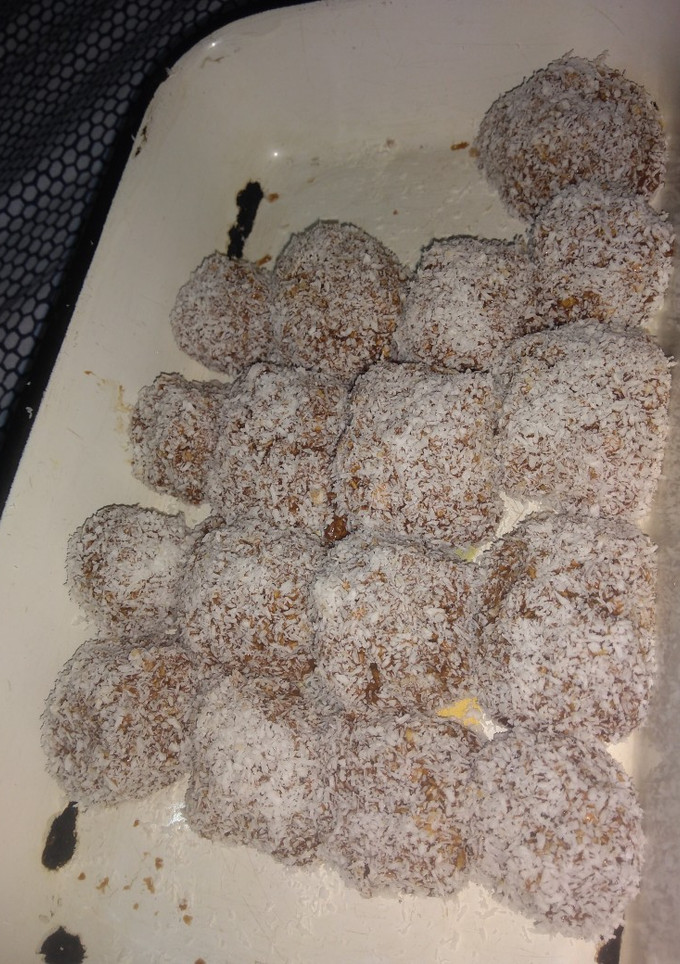 Una foto de Bombones de avena, cacao y dulce de leche