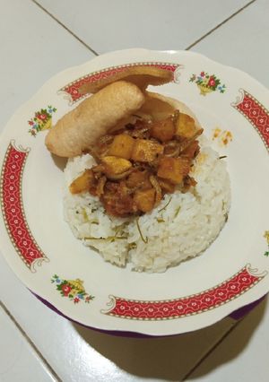 Foto resep Nasi jeruk Magicom plus balado kentang teri