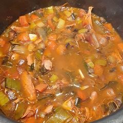 A picture of Moroccan Chicken Vegetable Soup.