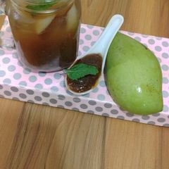 A picture of Aam Panna (raw màngo sharbat).