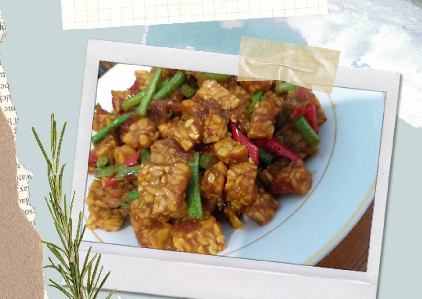 Sambel Goreng Tempe Kacang panjang #Menu tanggal Tua😅
