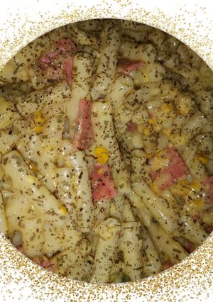 A picture of Creamy polony pasta.