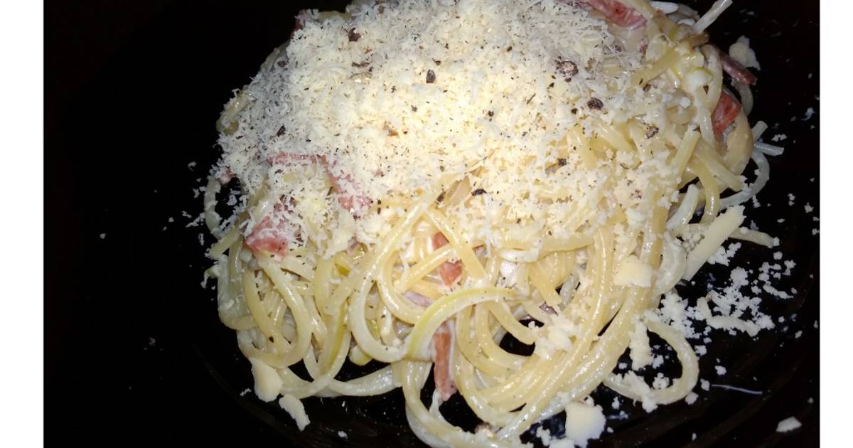 Resep Spaghetti Carbonara ala Anak Kost oleh Kalea's Kitchen Cookpad
