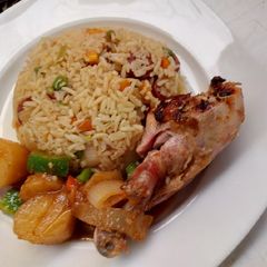 A picture of Teriyaki rice.