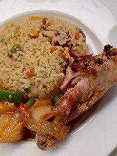 A picture of Teriyaki rice.