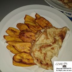 A picture of Plantain and egg.