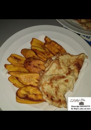 A picture of Plantain and egg.