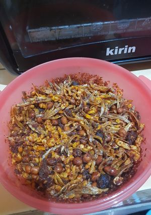 Foto resep Sambal kering teri tawar kacang tempe