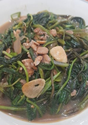 Foto resep Tumis kangkung tempe semangit