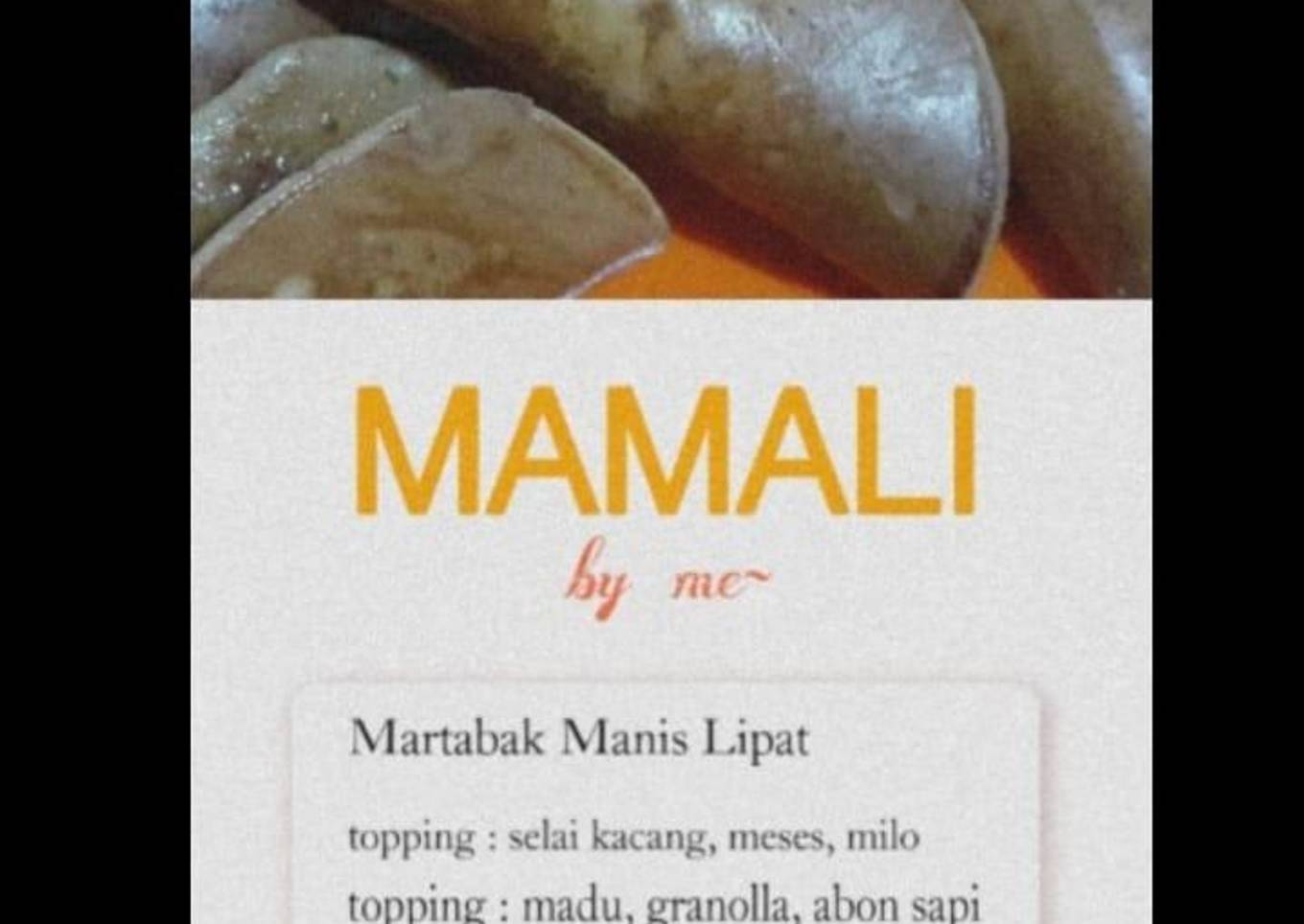 Mamali Kulit Cokelat (Martabak Manis Lipat) - resep kuliner nusantara