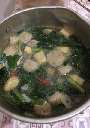 Foto resep Sayur Sawi Hijau Tahu dan Bakso
