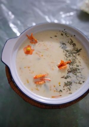 عکسی از دستور سوپ سفید
