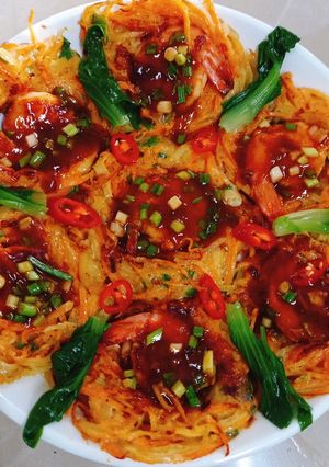 Hình của món Tổ yến tôm.