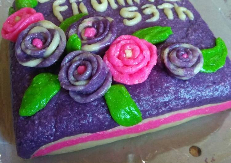 Kue ultah paduan ketela ungu dan singkong