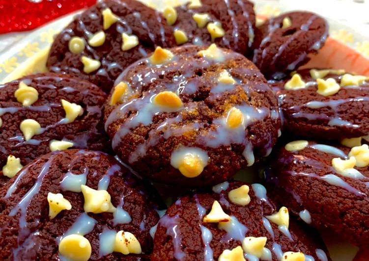 Step-by-Step Guide to Prepare Super Quick Homemade Eggless Red Velvet Cookies 😋