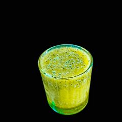 Raw Mango Sharbat With Sabja Seeds 🥂 A picture of Raw Mango Sharbat With Sabja Seeds 🥂.