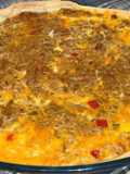 Quiche de carne picada y chorizo