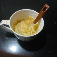 Rice flour khichu in microwave A picture of Rice flour khichu in microwave.