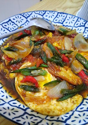 Foto resep Oseng Telur Ceplok Saus Tiram