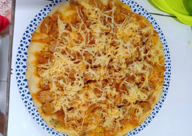 Pizza teflon saus spagetti