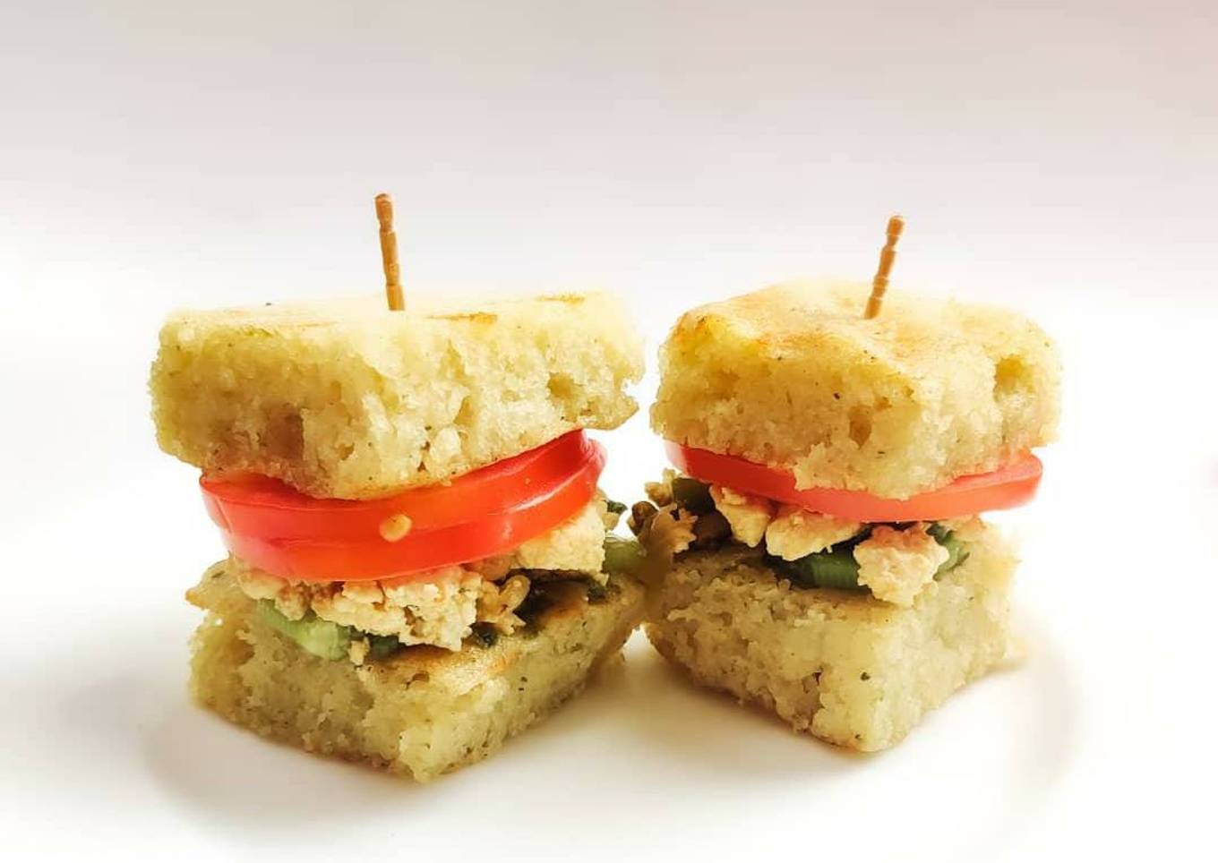 Healthy dhokla sandwitch
