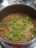 Couve com carne moída