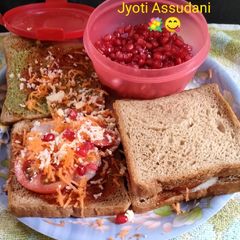 A picture of Mix veg sandwich 😋😋😋🥪🥪🥪🥪.